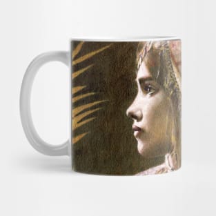 Vintage Decorative Girl and Bird Portrait Mug